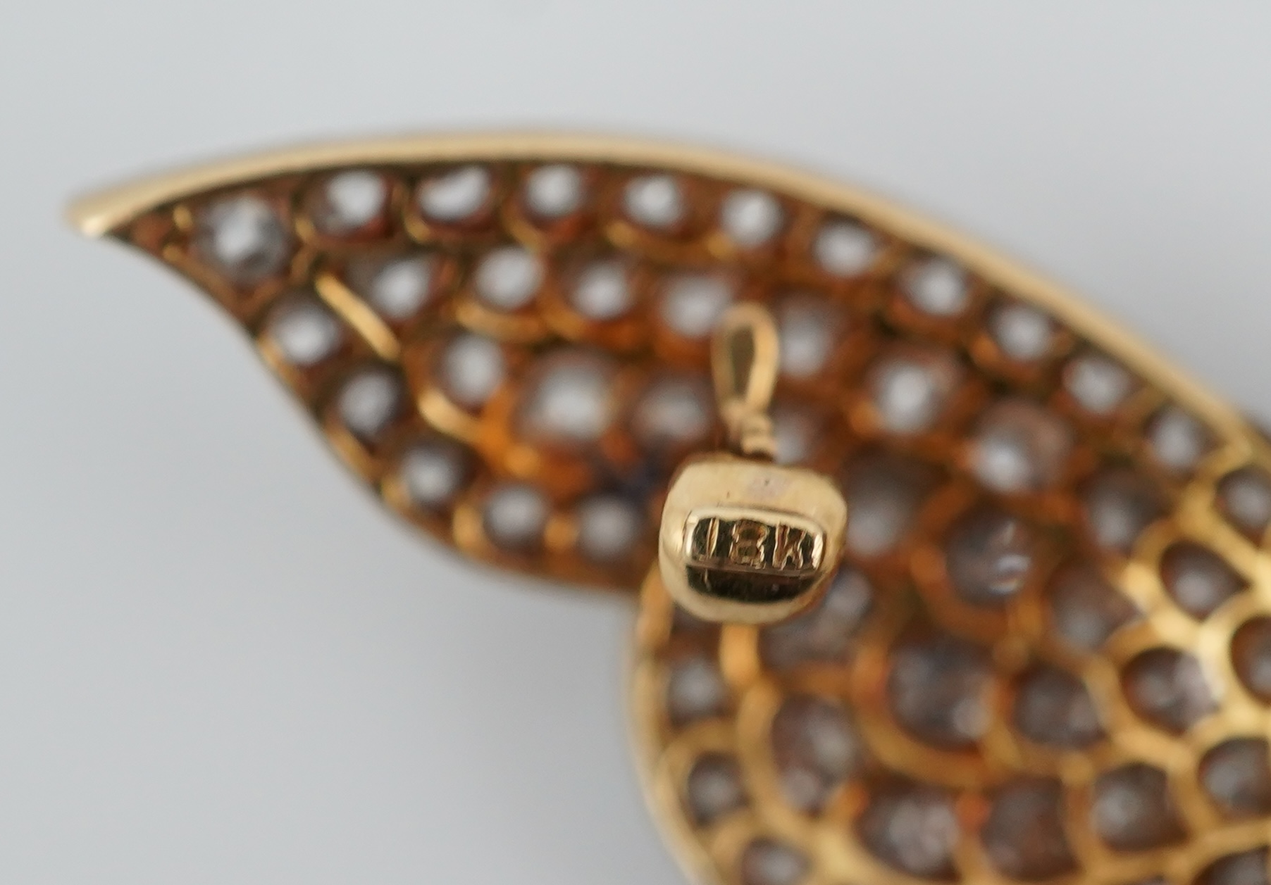 A diamond brooch